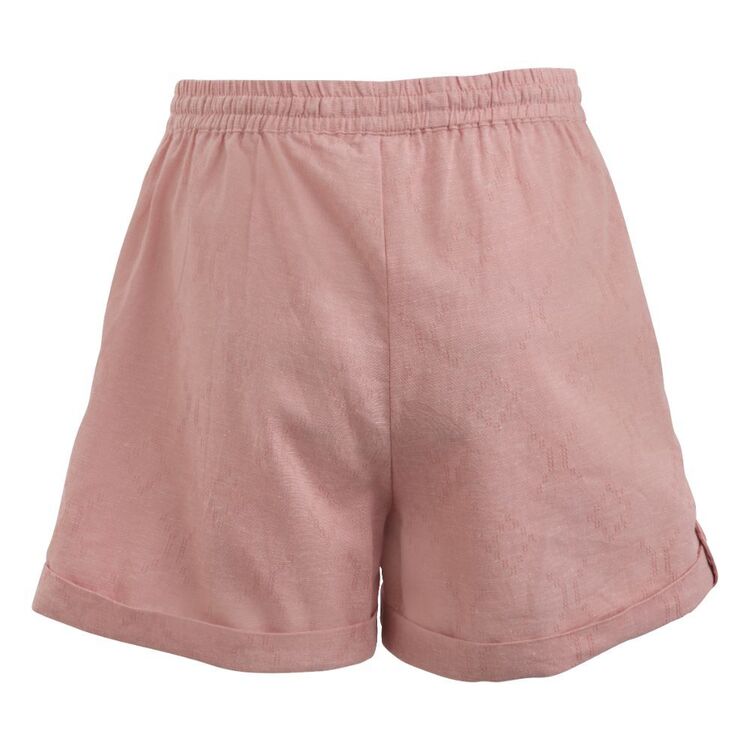 Trip in a Van X Cape Women's Linen shorts Rosette Dobby