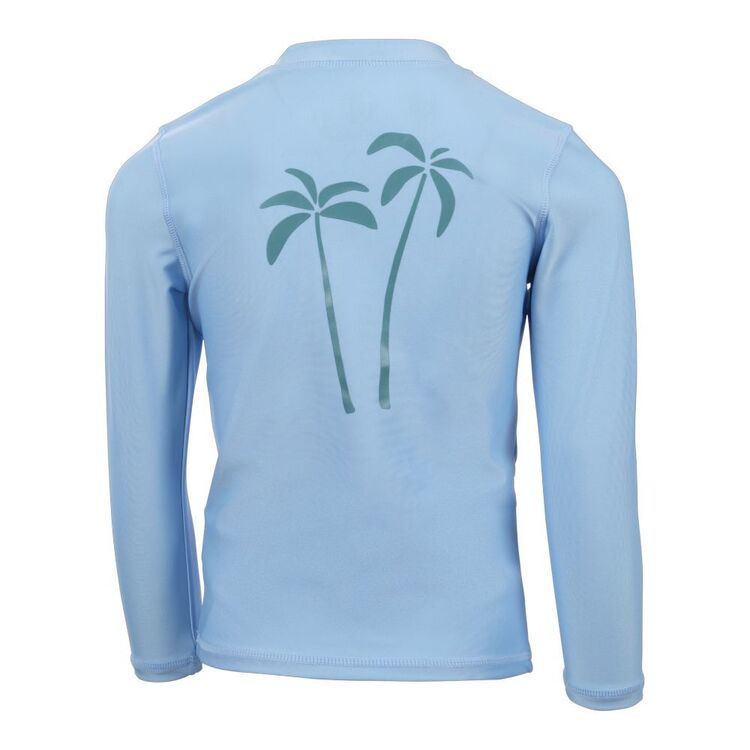 Body Glove Kids Long Sleeve Palm Tree Rash Vest Blue