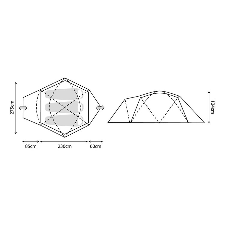 Mountain Designs Alpine Bunker 3-Person Tent Lemon Chrome