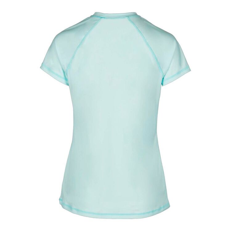 Body Glove Women's Core Relaxed Fit Short Sleeve Rash Vest Spa Blue