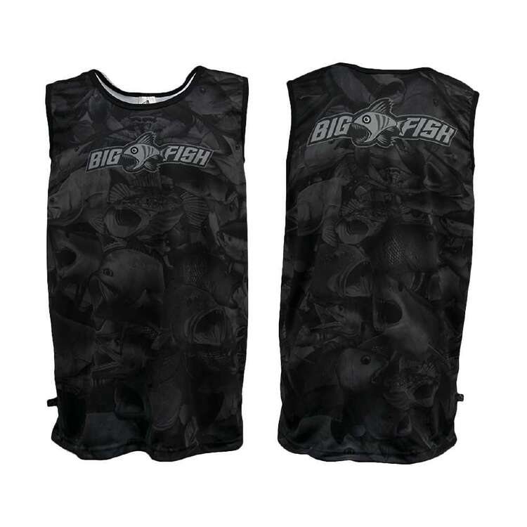 Bigfish Aus Camo Dark Grey Singlet Grey