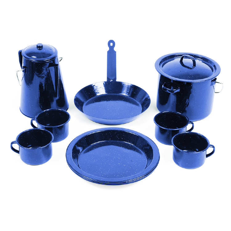 Campfire 11 Piece Enamel Cookware Set Navy