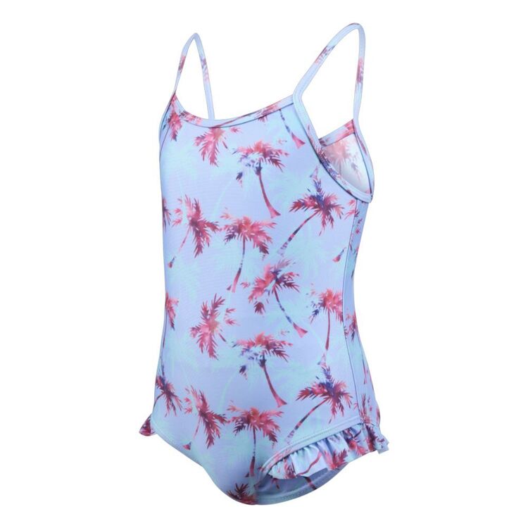 Body Glove Kids Palm Tree Frill Swimsuit Blue
