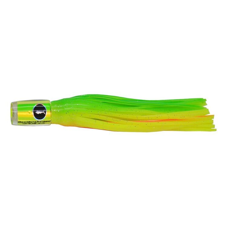 Bluewater Pop Skirted Trolling Lure 6in Charteuse & Orange 6 in