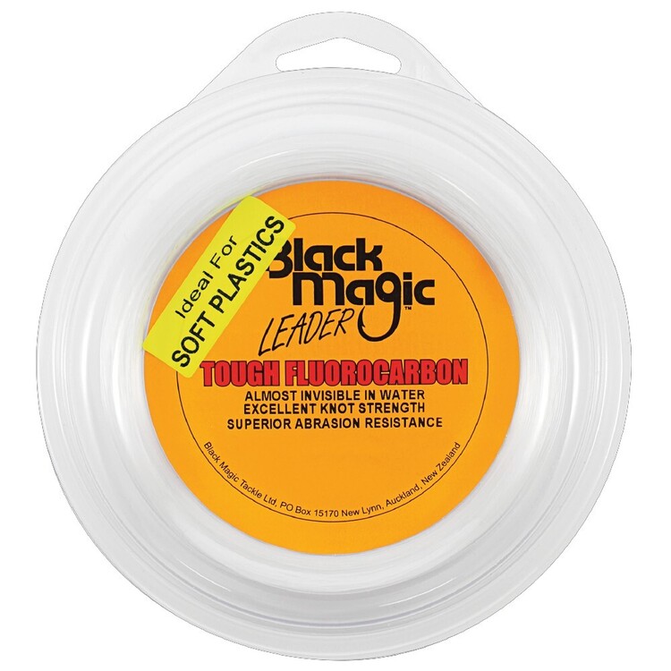 Black Magic 60m Tough Fluorocarbon Leader Line Clear 40 lb