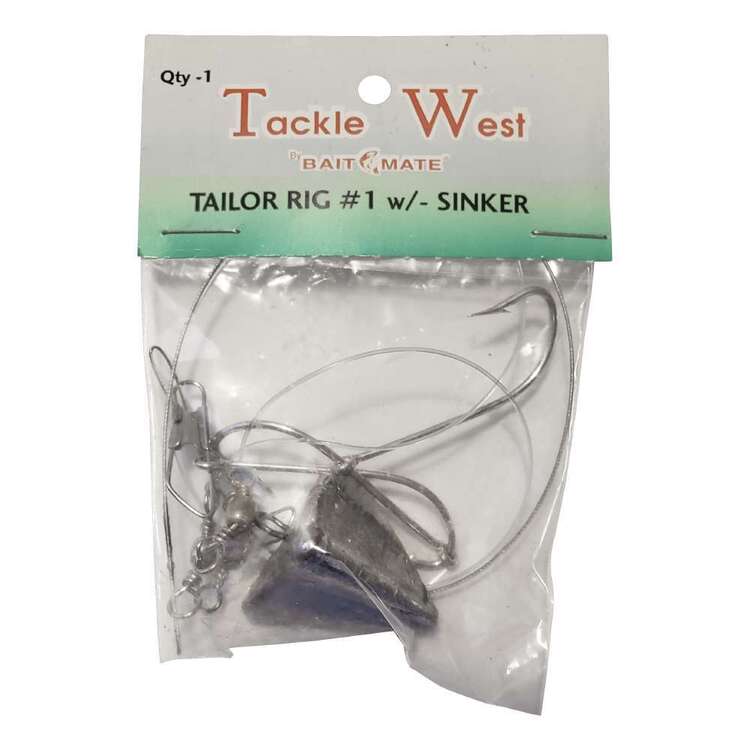 Tackle West Tailor Rig #1 With Sinker 3/0 Hook Black