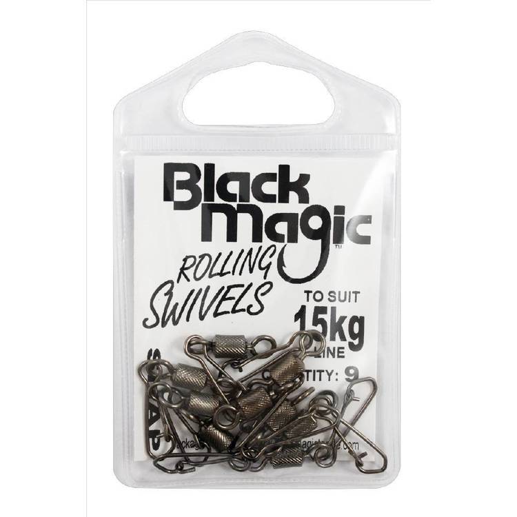 Black Magic Rolling Snap Swivel Small Pack