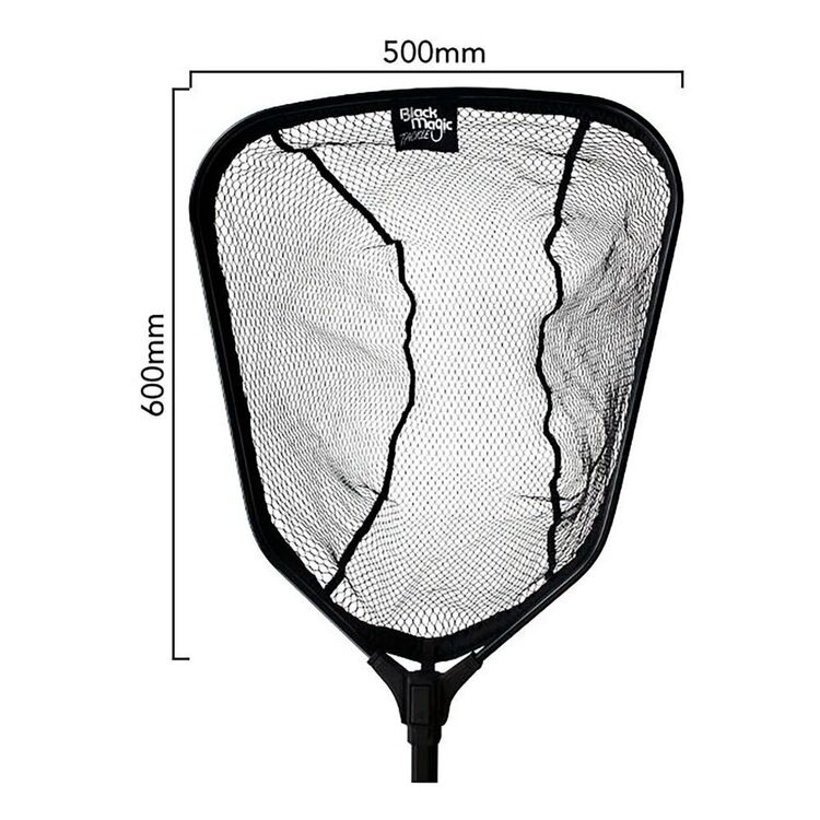 Black Magic Medium Landing Net With Retractable Handle Black Medium