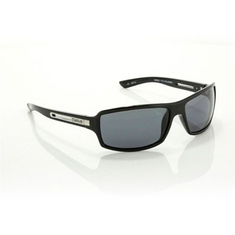 Carve Greed Sunglasses Gloss Black & Grey Polarised One Size Fits Most