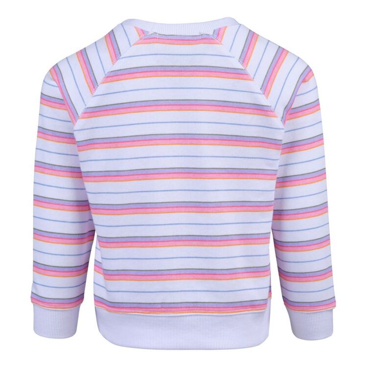 Cape Kids Girls Striped Crew Neck Fleece Striped