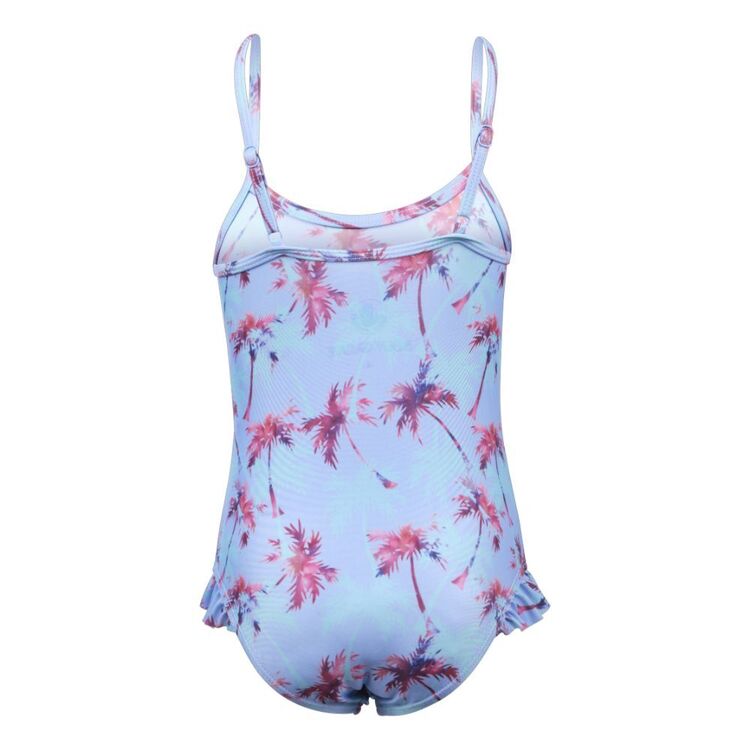 Body Glove Kids Palm Tree Frill Swimsuit Blue