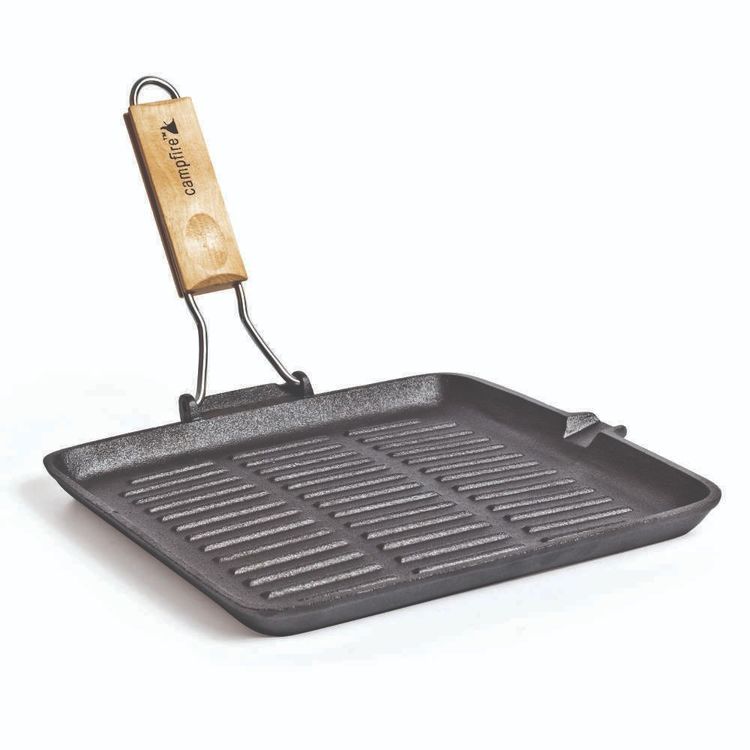 Campfire Cast Iron Grill Folding Frypan 28cm
