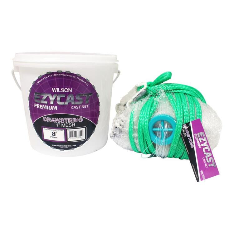 Wilson EzyCast Mono Drawstring 8' x 1" Cast Net