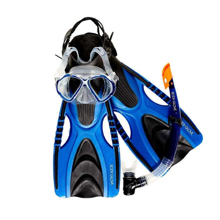 Body Glove Quantum 2.0 4 Piece Adult's Dive Set Blue & Black