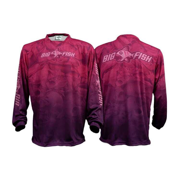 Bigfish Aus Camo Plum Sublimated Fishing Shirt Purple