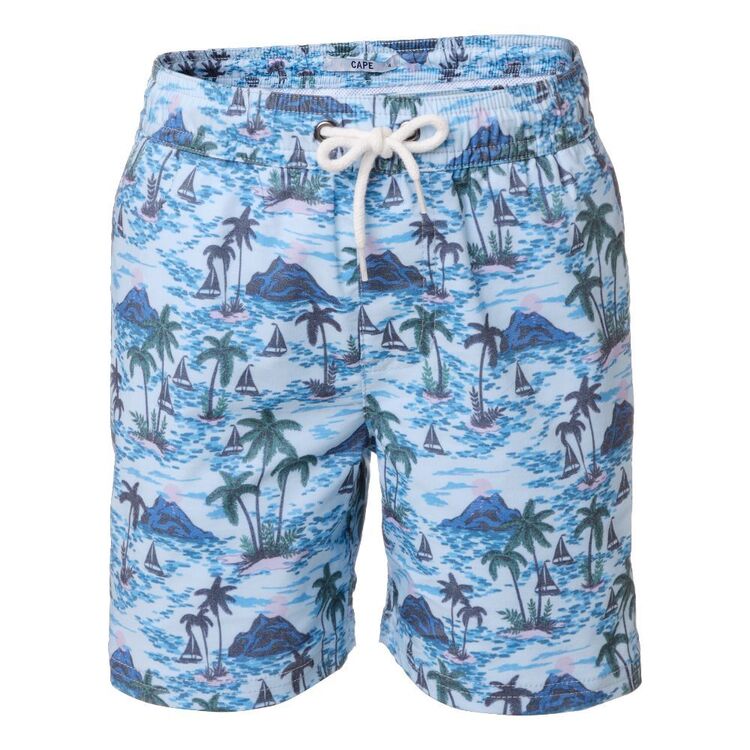 Cape Kids Boys Vintage Hawaiian Shorts Blue