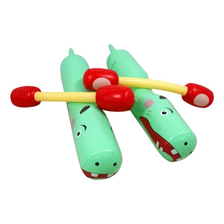 We Love Summer Inflatable Hippo Battle Joust Multicoloured