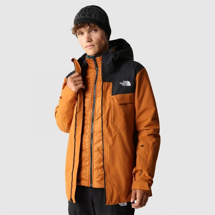 The North Face Men's Fourbarrel Tricot Jacket Leather Brown & Black
