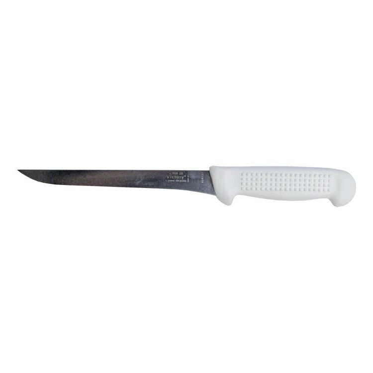 Victory Knives Straight Filleting Knife 20cm White Handle 20 cm