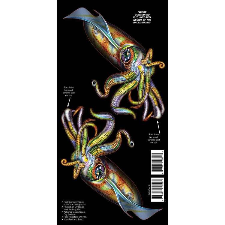 AFN Retro Style Fish Sticka Squid Multicoloured