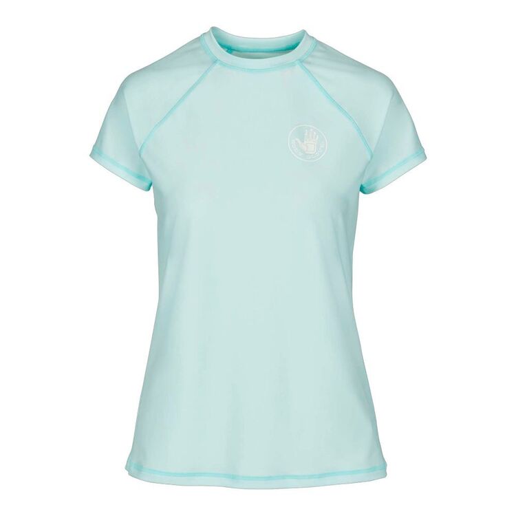 Body Glove Women's Core Relaxed Fit Short Sleeve Rash Vest Spa Blue