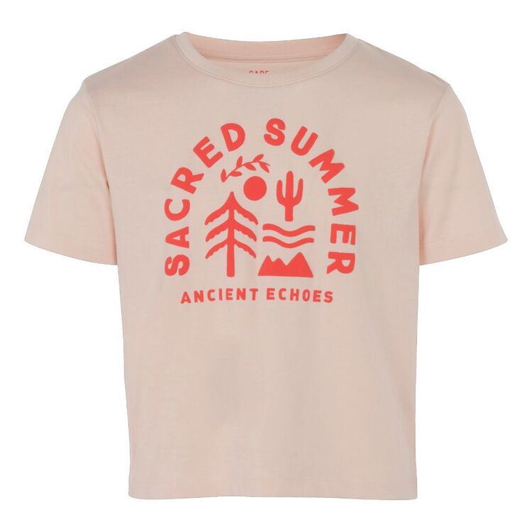 Cape Youth Girl's Sacred Summer Tee Peach