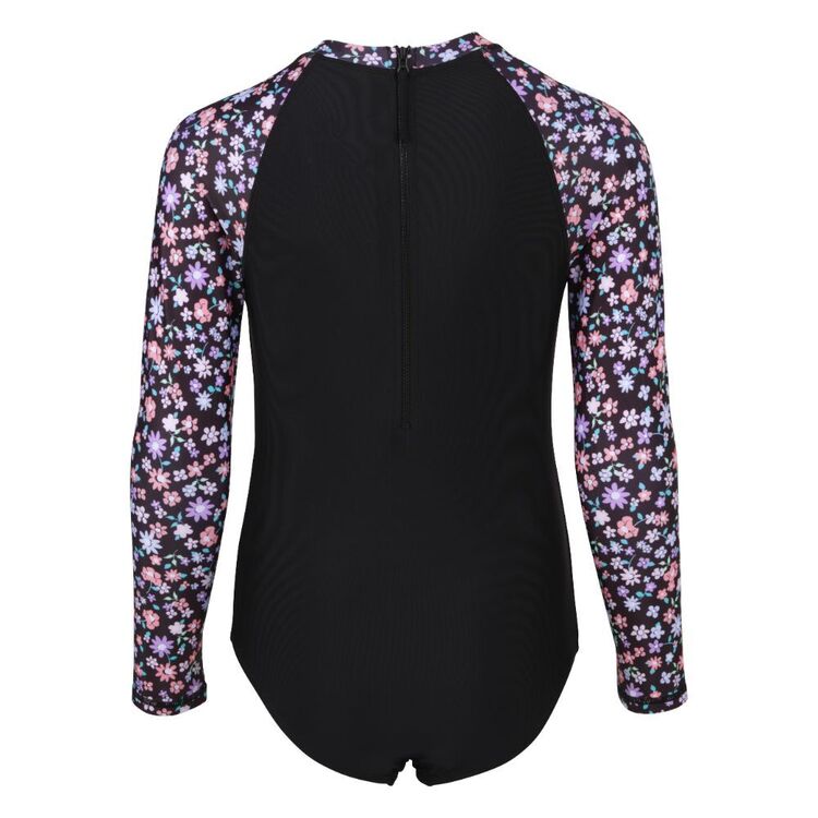 Body Glove Youth Girls Floral Surfsuit Black Floral