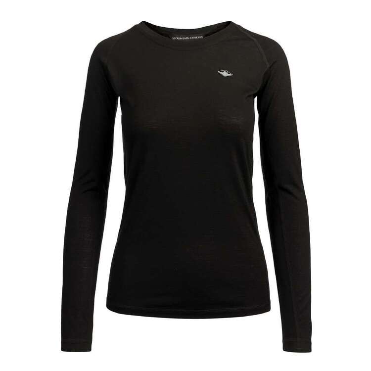 Mountain Designs Women's Merino Blend Long Sleeve Top Black