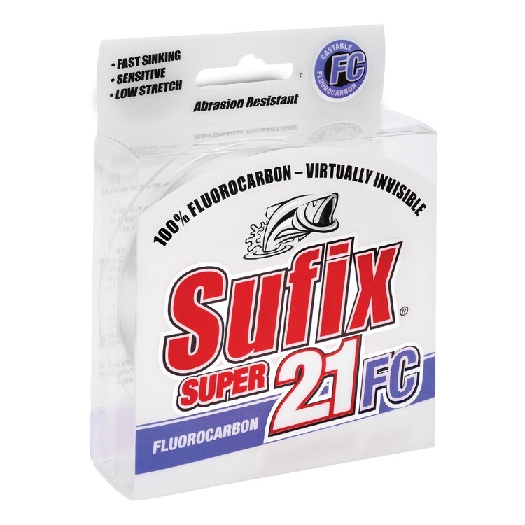 Sufix Super 21 40m Fluorocarbon Leader Clear 60 lb