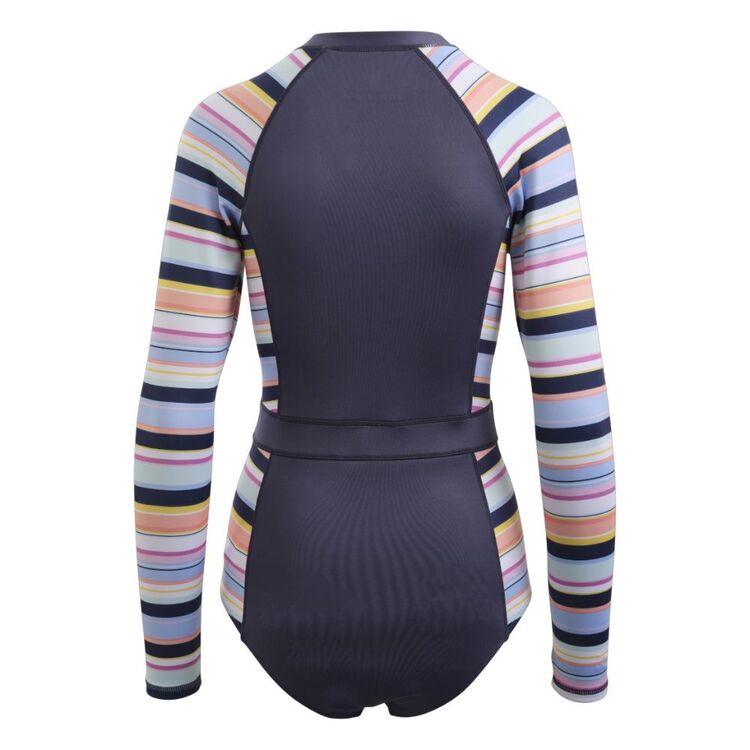 Body Glove Women's Stripe Insulator Long Sleeve Rash Suit Navy & Print
