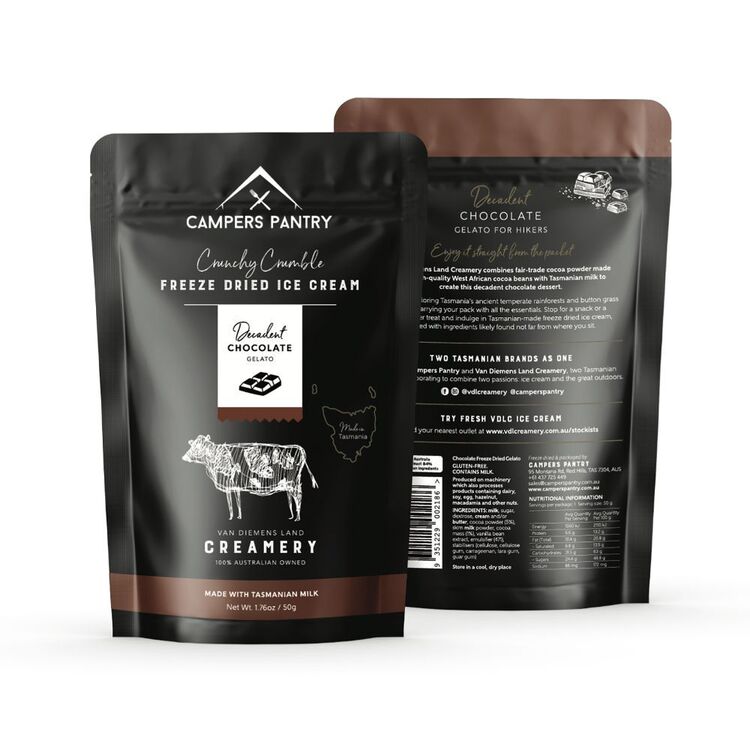 Campers Pantry Freeze Dried Icecream Chocolate Gelato