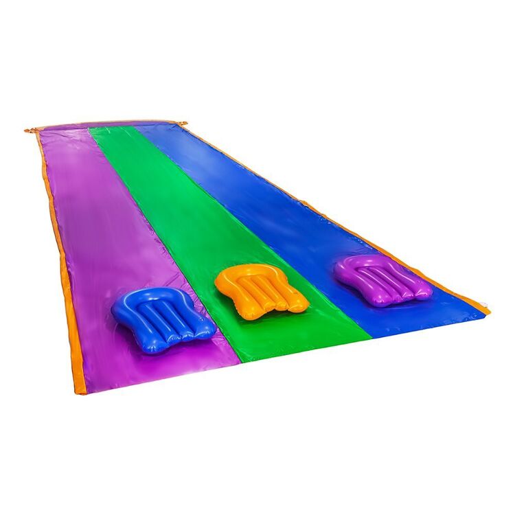 We Love Summer Triple Rider Slide Yellow & Green 7.5 m