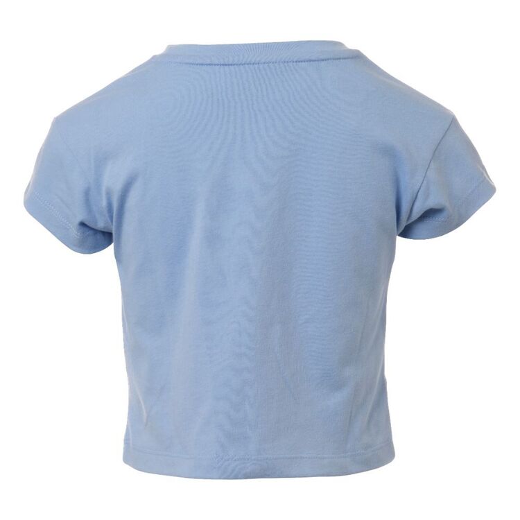 Trip In A Van Kids Summer Crop Tee Cornflower