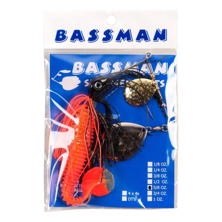 Bassman Codman Pre-Rigged Looped Eye 5/8oz Spinnerbait Black / Orange