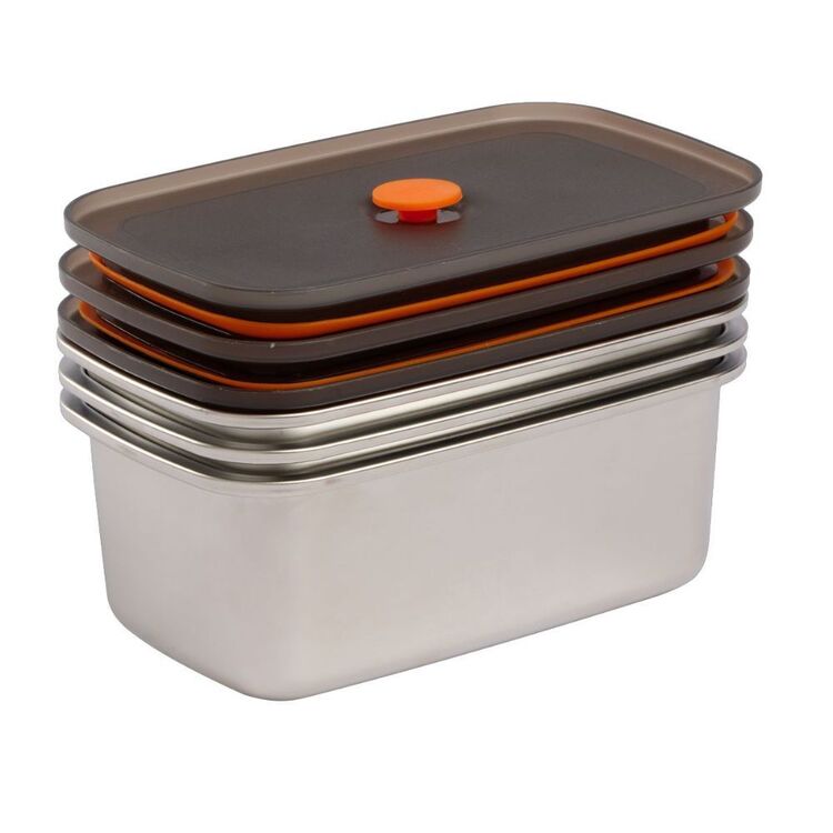 Spinifex 1L Containers 3 Pack Silver 1 L