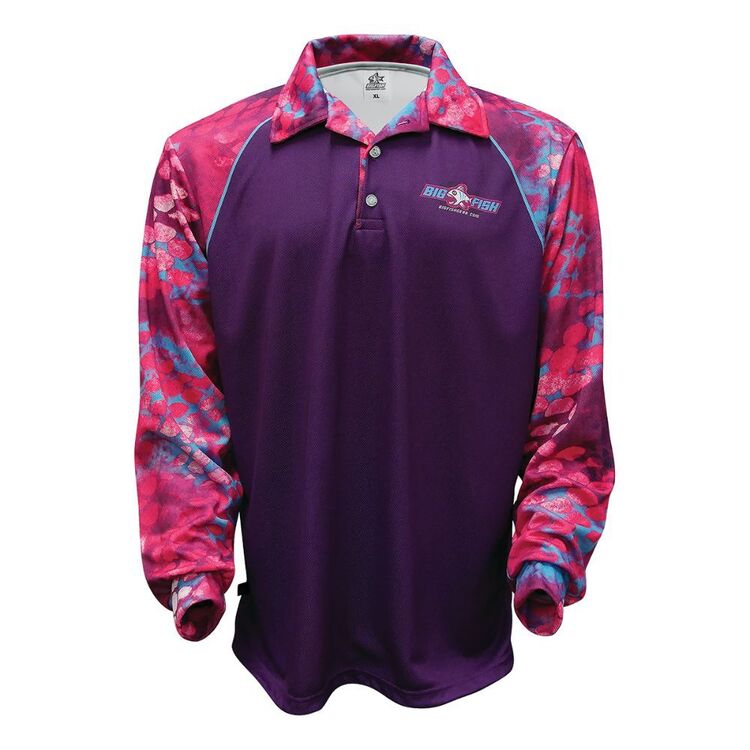Big Fish Camoscale Diva Sublimated Fishing Shirt Purple Camo