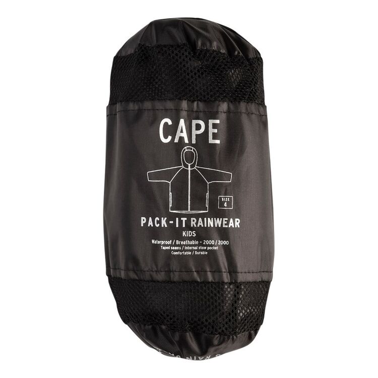 Cape Kids' Pack It Rain Jacket Black