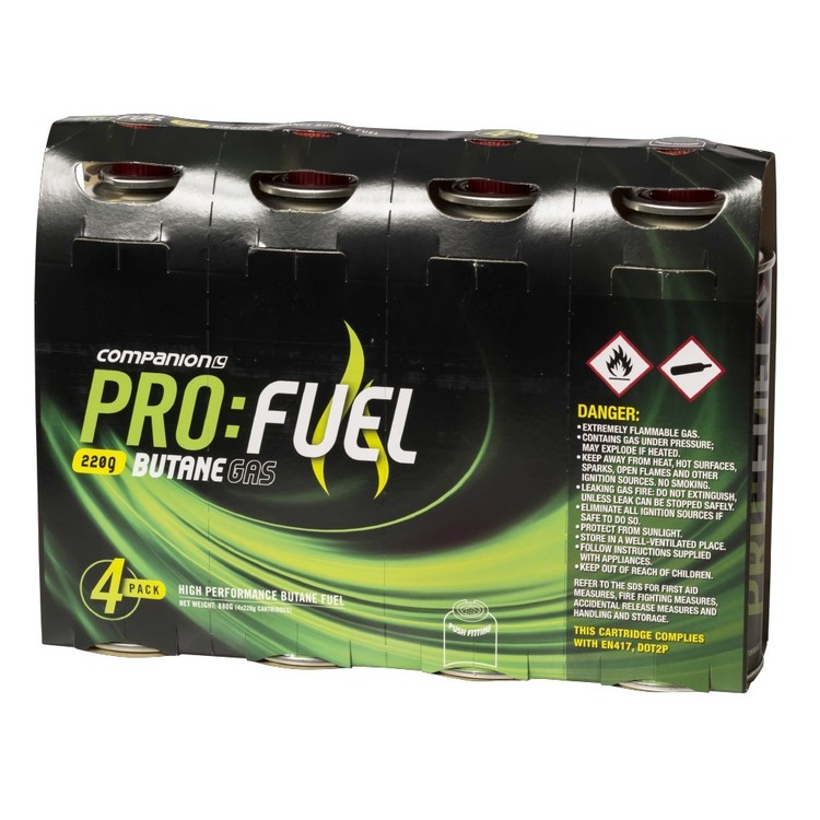 Companion Butane Gas Cartridge 4 Pack 220g