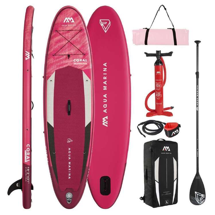 Aqua Marina Coral 10'2'' Inflatable SUP with Paddle Pink