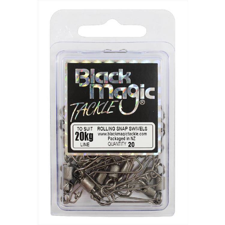 Black Magic Rolling Snap Swivel Economy Pack
