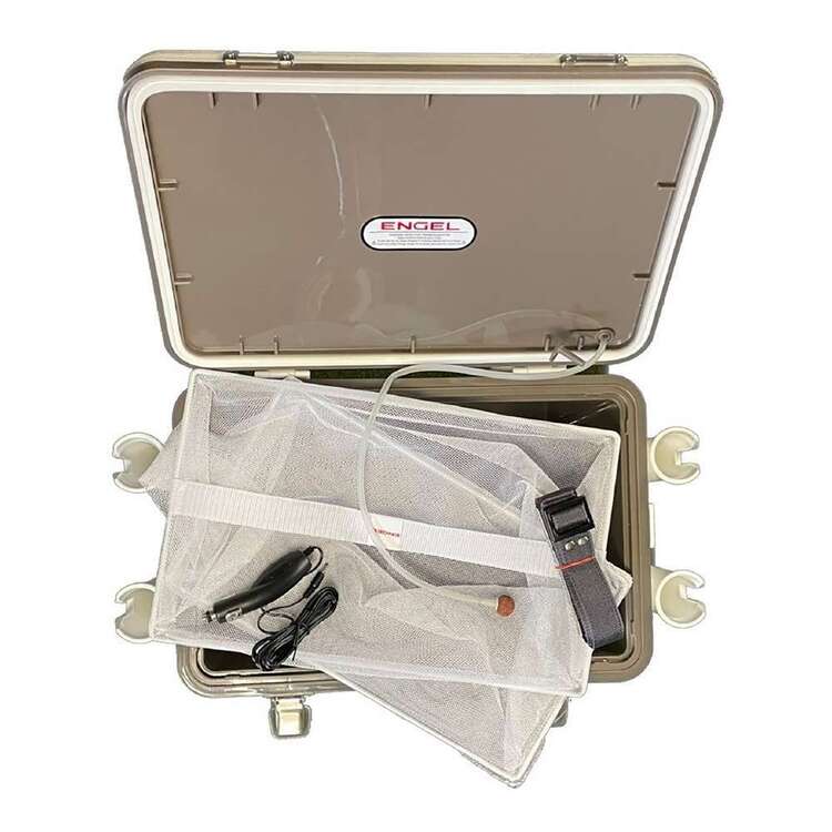 Alvey Engel Cooler Box + Rod Holders White