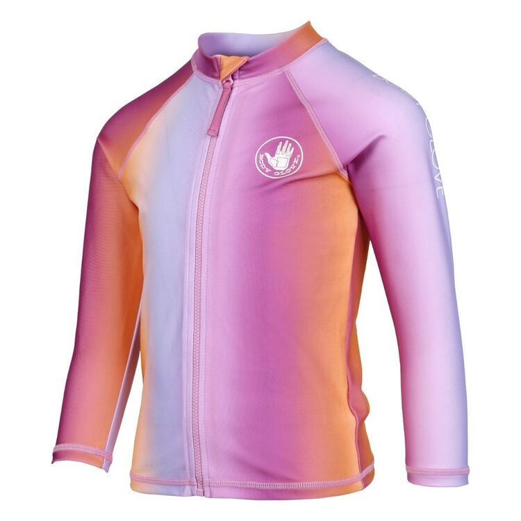 Body Glove Kids Rainbow Zip Rash Vest Rainbow