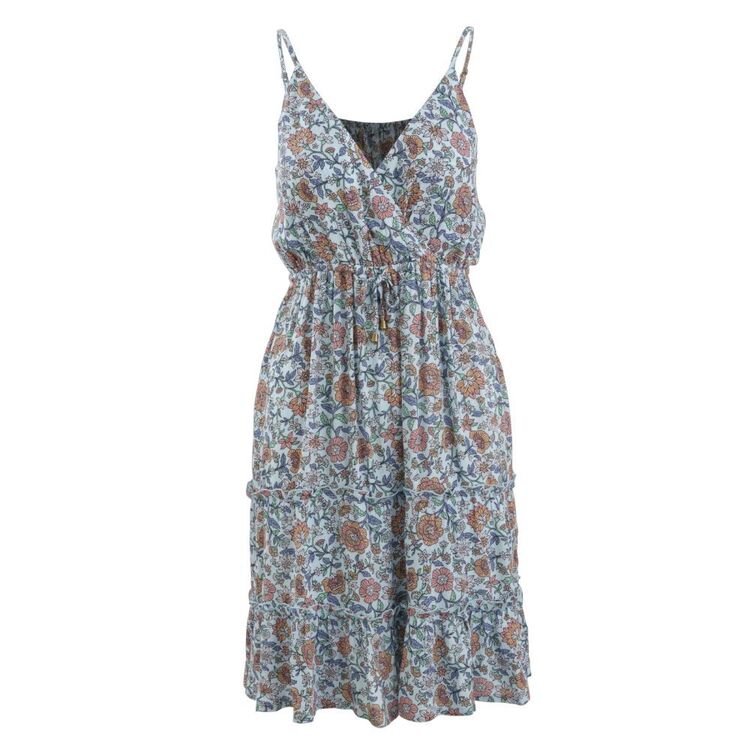 Trip In A Van Women's Tiered Dress Summer Bouquet