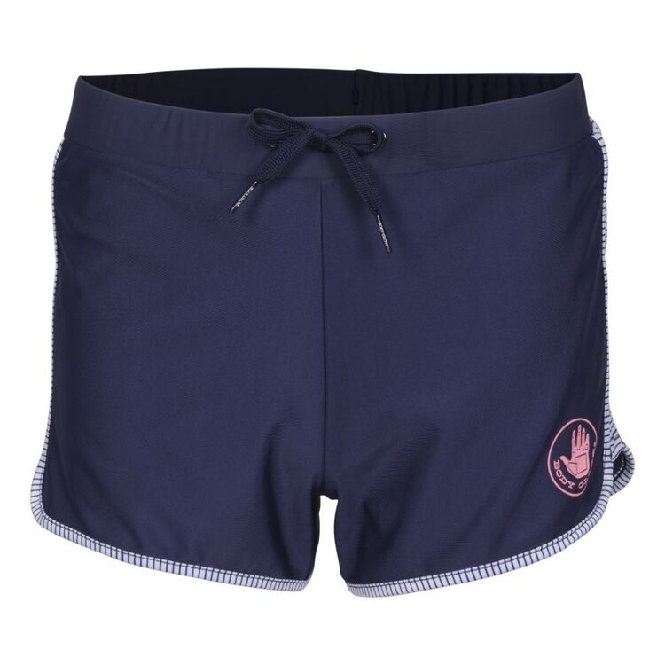 Body Glove Youth Girls Striped Swim Shorts Navy Stripe