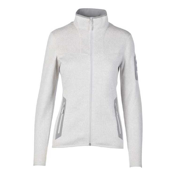 Cederberg Women's Danie Full Zip Knit Fleece Top White