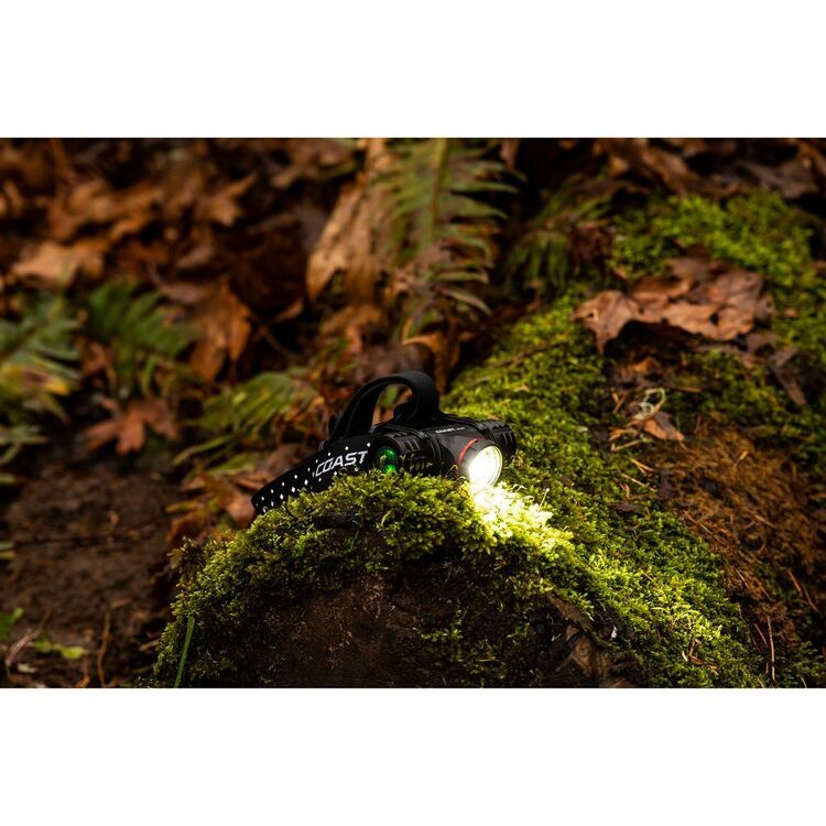 COAST 2000 Lumens Rechargeable Pure Beam Focusing LED Headlamp Black
