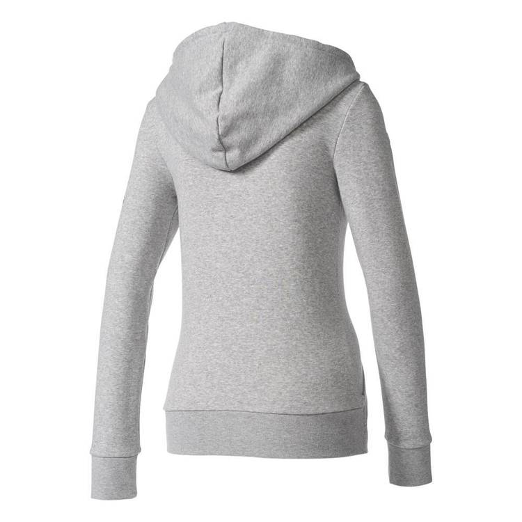 adidas Women's Solid Full Zip Hoodie Medium Grey Heather