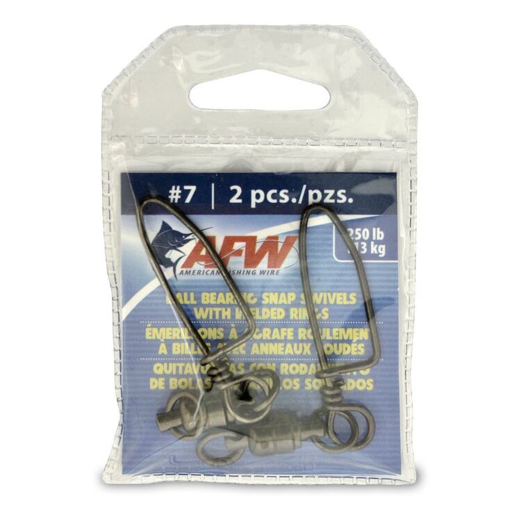 AFW Ball-Bearing Snap Swivels Grey