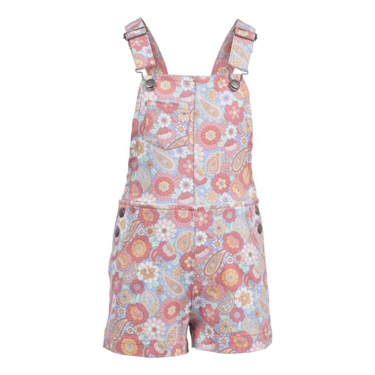 Trip In A Van Kids Printed Dungaree Paisley Floral Aop