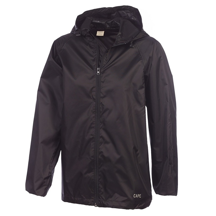 Cape Adults' Pack It Rain Jacket Black